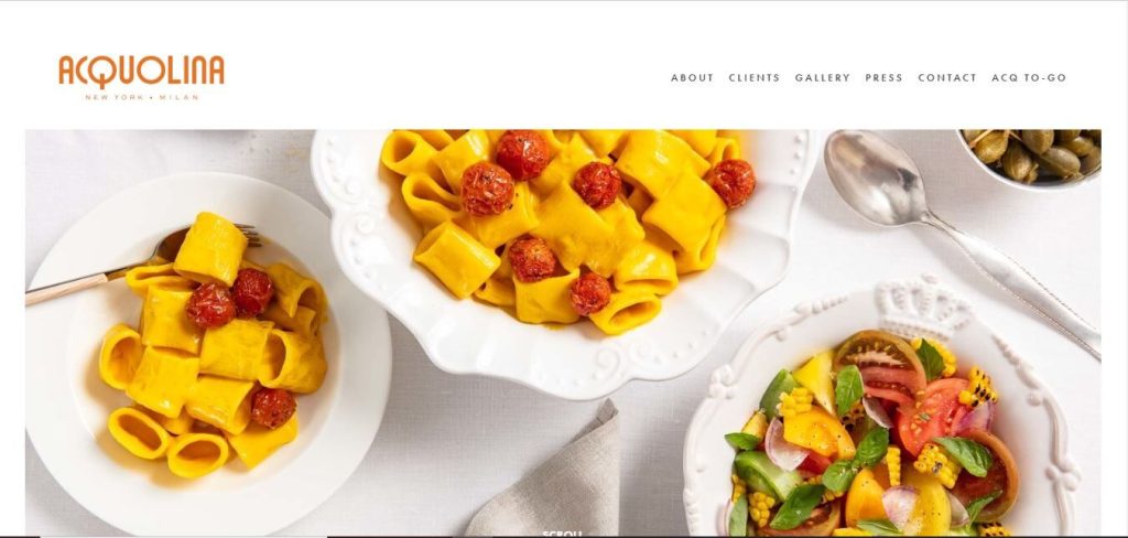 Acquolina Catering Website