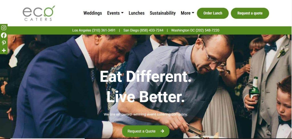 Eco Caters Catering Website