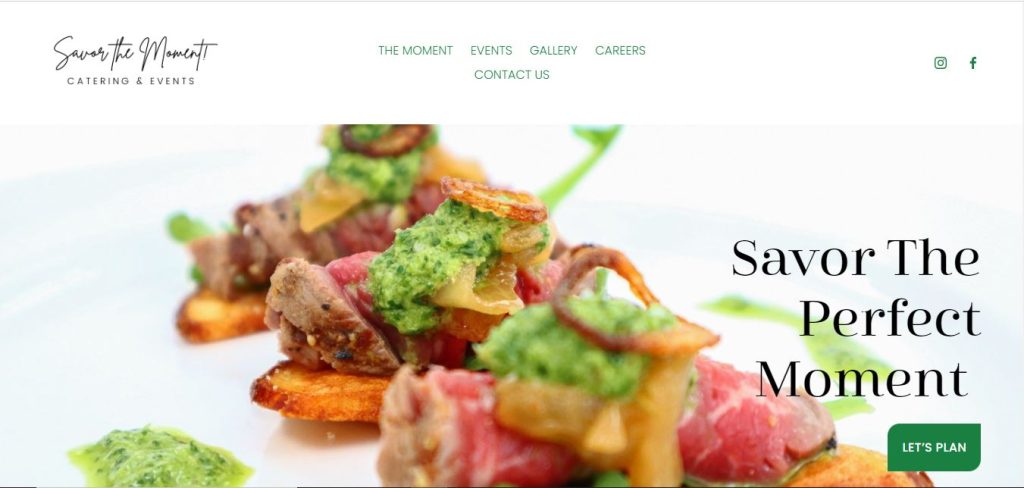 Savor The Moment Catering Website